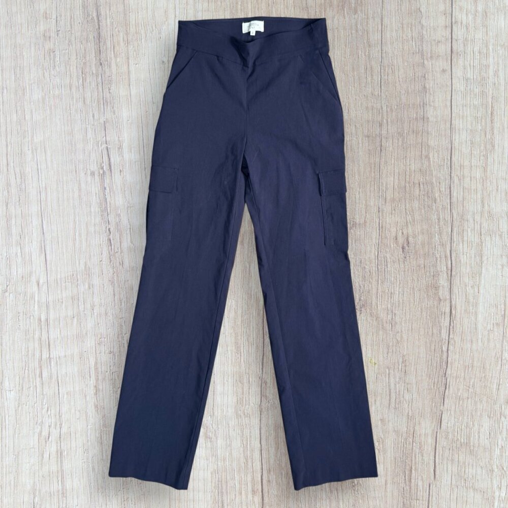 Avenue Montaigne Women’s Kool F954 Navy Cargo Travel Stretch Pants Size 0